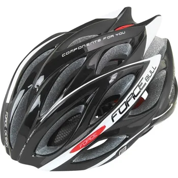 Cyklistická přilba Přilba FORCE BULL, černo-bílá L-XL