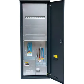 Rozvaděč PROSTOR-design Rozvaděč elektroměrový EMR 2 + 54N ANTRACIT bez hl.j. + 54M podr. nahoře uni-FV 2025 ČEZ+EGD vyp. 63