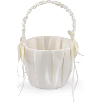 Svatební dekorace Svatební saténový košíček pro družičky Varianta: 2 krémová světlá, Balení: 1 ks