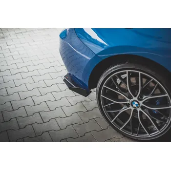 Auto-moto Maxton Design "Racing durability" difuzory pod zad. nárazník s křidélky pro BMW řada 1 F20 M135I, plast ABS bez povrchové úpravy, s červenou linkou