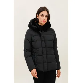 Dámský kabát Zimní bunda krátká Laura&Jo 6071 barva: černá, velikost: L
