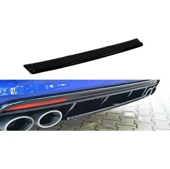Tuning Maxton Design středový spoiler zadního nárazníku pro Volkswagen Golf R Mk7, černý lesklý plast ABS