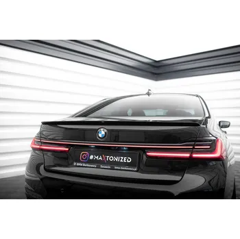 Tuning Maxton Design prodloužení spoileru pro BMW řada 7 G11, G11 Facelift Standard, černý lesklý plast ABS
