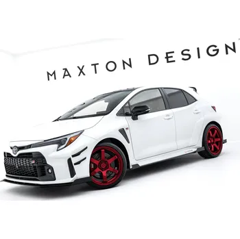 Tuning Maxton Design "Street Pro" difuzory pod boční prahy s křidélky pro Toyota GR Corolla Mk12, plast ABS bez povrchové úpravy
