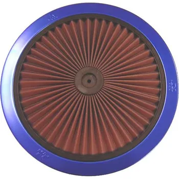 Filtr pro motocykl K&N univerzální X-Stream filtr s vnějším průměrem 356 mm a výškou 25 mm, modrý SLEVA 8%