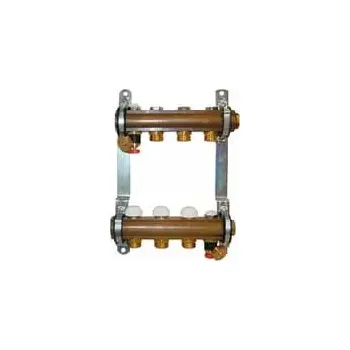 rozdělovač topení Herz Sada mosazného rozdělovače pro podlahové vytápění, bez průtokoměrů DN25 Sada: 3-okruhová