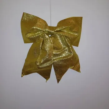 Vánoční dekorace DECOLED Mašle, 33 x 35 cm, zlatá