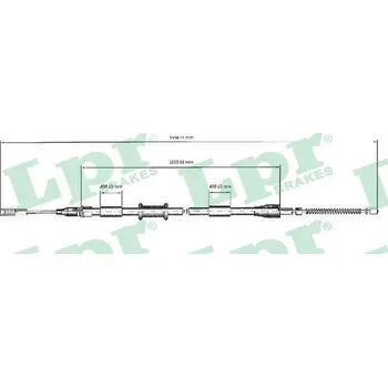 Lanko parkovací brzdy Tažné lanko, parkovací brzda LPR C0038B