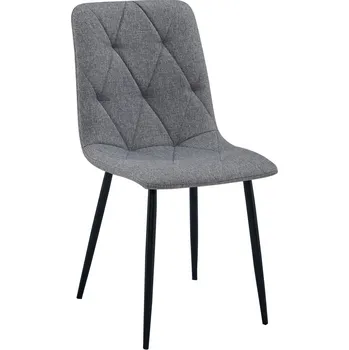 Jídelní židle Šedá jídelní židle LIBRA s černými nohami