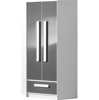 Šatní skříň Nejlevnější nábytek Blourt Šatní skříň rohová bílá