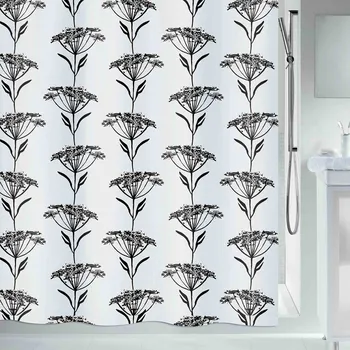 Sprchový závěs Spirella sprchový závěs NATURE Design, motiv květin, bílý, 180 x 200 cm, polyester