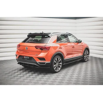 Auto-moto Maxton Design prodloužení spoileru pro Volkswagen T-Roc Mk1, černý lesklý plast ABS