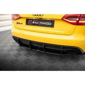PC tuning Maxton Design "Street Pro" difuzor zadního nárazníku pro Audi RS4 B8, plast ABS bez povrchové úpravy