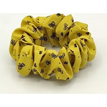 Bavlněná Scrunchie gumička žlutá L