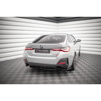 Tuning Maxton Design středový spoiler pod zadní nárazník pro BMW řada 4 G26 M-Pack, černý lesklý plast ABS