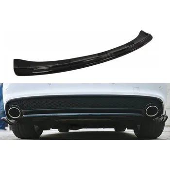 Autodíl Maxton Design středový spoiler zadního nárazníku bez žebrování pro Audi A5 8T, černý lesklý plast ABS