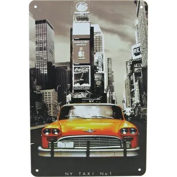 Plechová cedule Plechová cedule "Taxi No. 1" 20 x 30 cm (Plechová cedule na zeď)