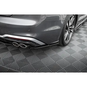 Nárazník Maxton Design spoiler pod zadní nárazník pro Audi S5 F5 FL, černý lesklý plast ABS