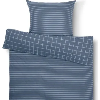 Povlečení 714833 - Tchibo - Povlečení z biberu - barva: modrá