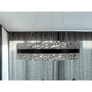 NEDES LED luxusní závěsné křišťálové svítidlo s dálkovým ovladačem 80W - TA2303/B