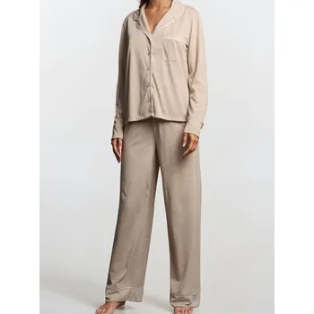 Sinsay - Dvoudílná pyžamová souprava - béžová - 095GF-08M - 095GF-08M-XS