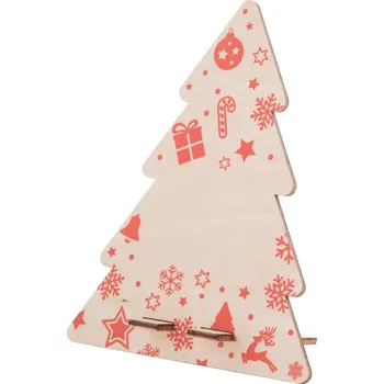 Vallvik vánoční stojánek na mobil - červená / přírodní - AP716673-05