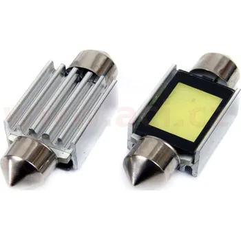 Autožárovka LED 12V 1,78W 3x SMD s chladičem bílá 5600k (patice SV8,5 délka 36 mm) kompatibilní s CAN-BUS (blistr 2 ks) bez homologace, 9900413L