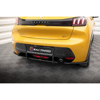 Nárazník Maxton Design "Street Pro" boční difuzory pod zadní nárazník pro Peugeot 208 GT Mk2, plast ABS bez povrchové úpravy