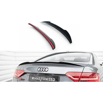Auto-moto Maxton Design prodloužení spoileru pro Audi A5, S5 8T, černý lesklý plast ABS, Coupe