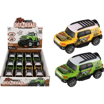 autíčko Teddies auto terénní plast 11cm na oboustranný zpětný chod