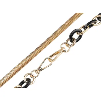 Řetízek na kabelky délka 90 cm, barva 2 zlatá klasik černá