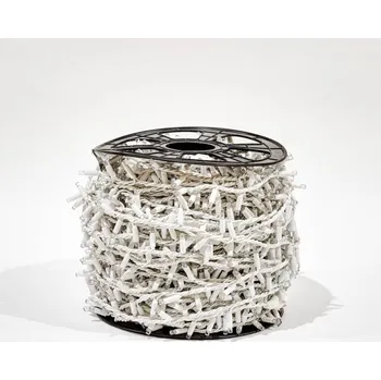 DECOLED LED světelný řetěz 100 m, ledově bílá s FLASH, 2000 diod, bílý kabel, IP67