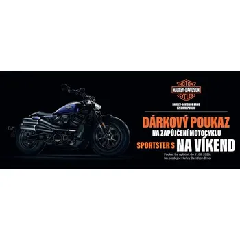 Dárkový potravinový koš Dárkový poukaz zapůjčení motocyklu na víkend sportster