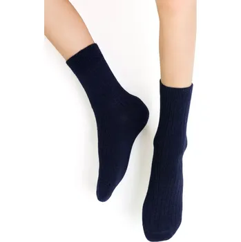 Dětská móda Dětské ponožky MERINO WOOL žebrované 130 GRANIT 32-34