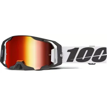 Motocyklové brýle Motokrosové / enduro brýle 100% ARMATIC CALDWELL zrcadlový červený objektiv, 50060-00012 (motokrosové brýle, které nově definují pohodlí a vizuální čistotu)