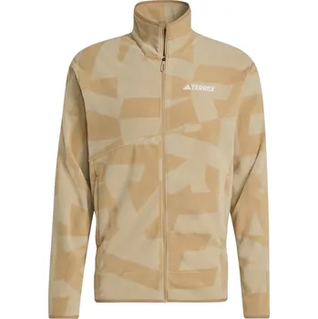 Pánské oblečení Pánská Fleecová mikina ADIDAS MT AOP FZ FL JM0136 – Hnědá M