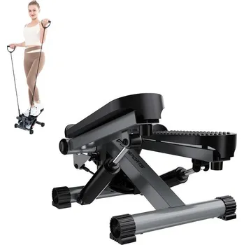 CITYSPORTS Mini stepper s expandéry ČERNÁ|ŠEDÁ