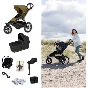 Kočárek THULE Urban Glide 3 Kočárek trojkombinace Set B - Nutria Green