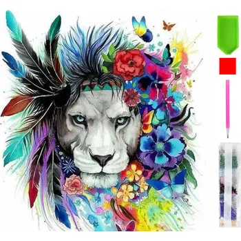 Real Home Diamantové vyšívání - vzor lva 5D 30