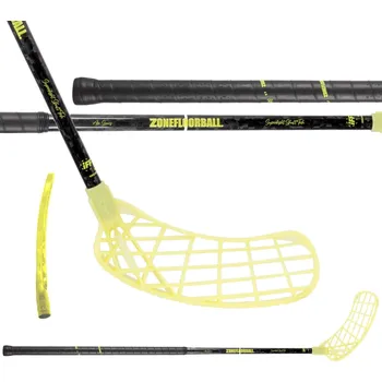 Florbalová hůl ZONE Stick Harder Forged Carbon Superlight 26 Yellow 100 cm R - 100 (111) cm/Pravá ruka dole