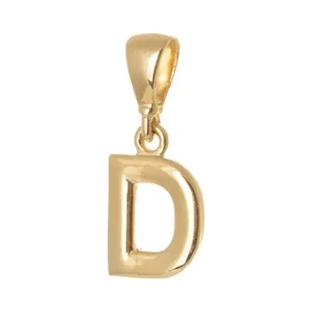Přívěsek Přívěšek ze žlutého zlata písmeno D ZZ1460DF + dárek zdarma
