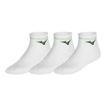 Pánské ponožky MIZUNO TN Mid 3P With Line 6PK (U) / White/Neo Mint / L 41-43 - 41-43