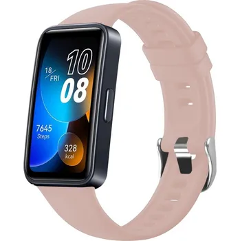 Řemínek na hodinky Silikonový řemínek FIXED Silicone Strap pro Huawei Band 8/9/10, růžový