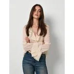 Halenka s ozdobným volánem - XS - House - krémový - 565HG-01X