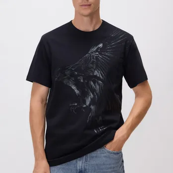 Pánské tričko Reserved - Tričko comfort s potiskem - černý - 268FP-99X - 268FP-99X-XL