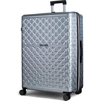 Plastový kufr ROCK Maya L - stříbrná