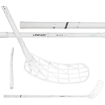 Florbalová hůl UNIHOC Stick Unilite Max Titan 26 White Classic Edt 100 cm R - 100 (111) cm/Pravá ruka dole