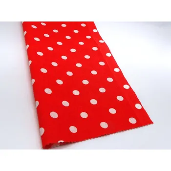 DOMESTIK 145/13069-11 červený poklad Puntíky 10mm / METRÁŽ NA MÍRU