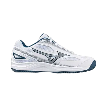 Dětská sálová obuv MIZUNO Stealth Star 2 JR White/Sailor Blue/Silver 4 UK - 4 UK - 36,5 EUR - 23 cm