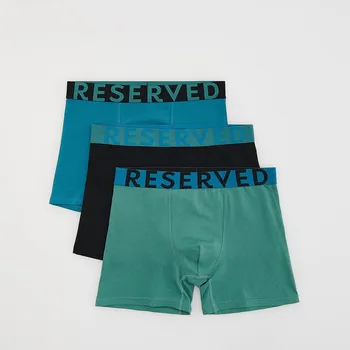 Pánské spodní prádlo Reserved - Sada 3 boxerek long - tyrkysová - 059ES-66X - 059ES-66X-S